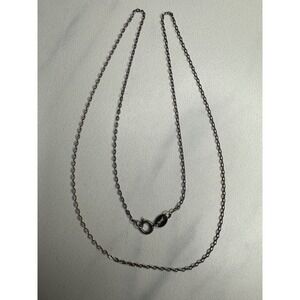 Italy 925 Sterling Silver 18 Inch Cable Chain Necklace 1mm Minimalist